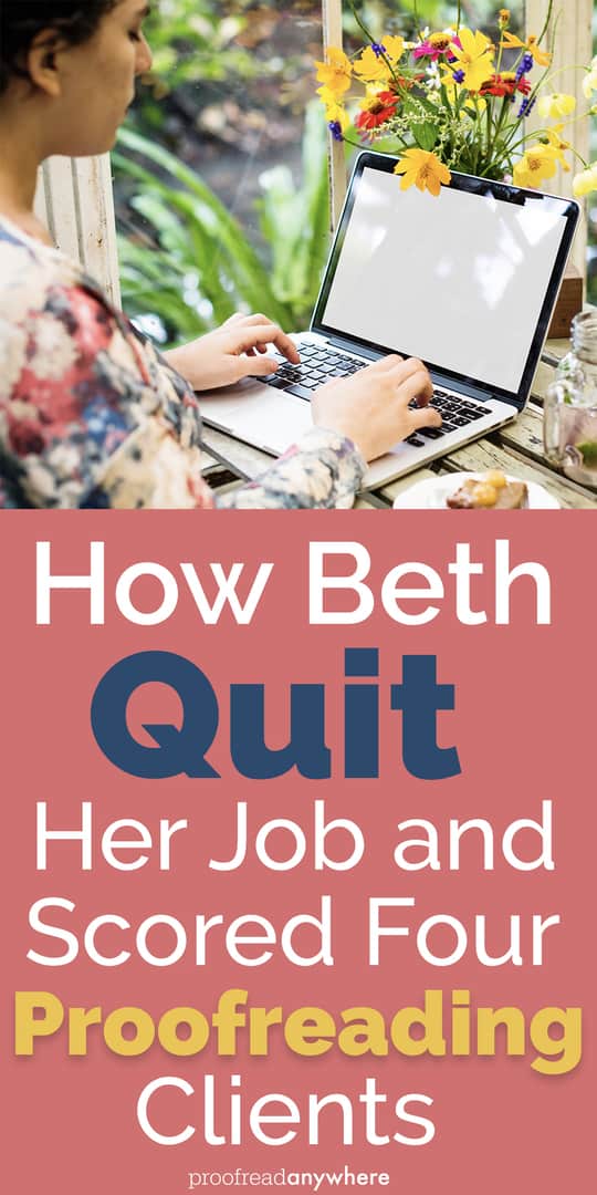 Beth got FOUR proofreading clients by speaking up at a local workshop.
