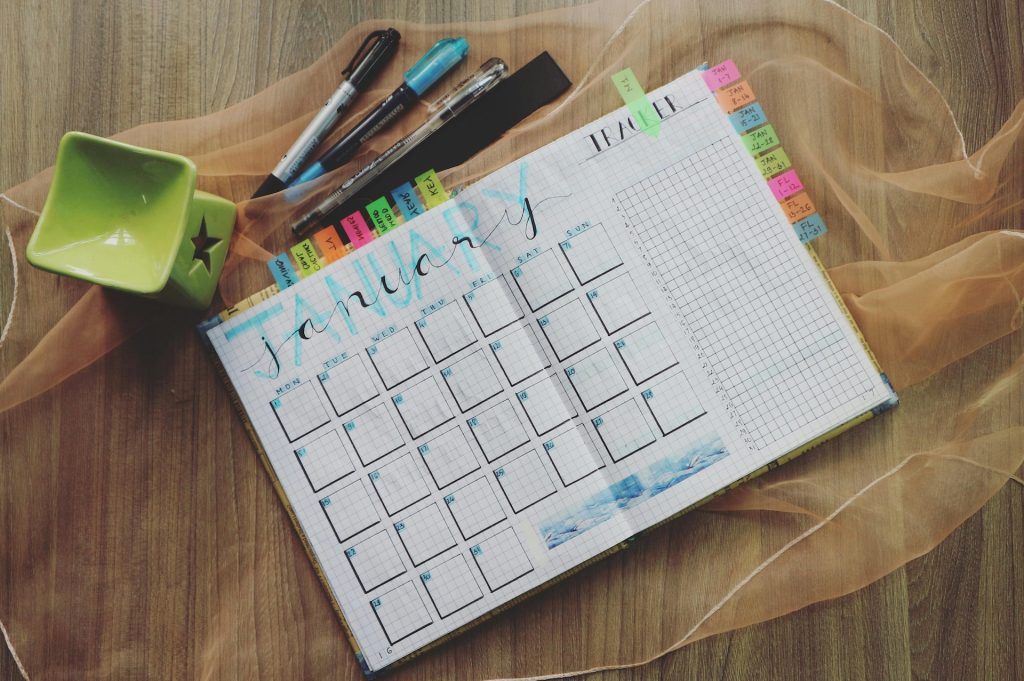 calendar bullet journal