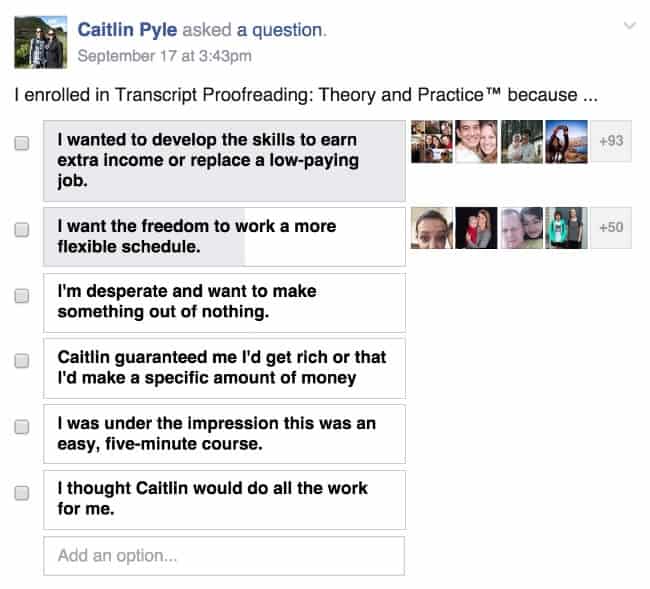 I enrolled in Transcript Proofreading Theory and Practice because ...