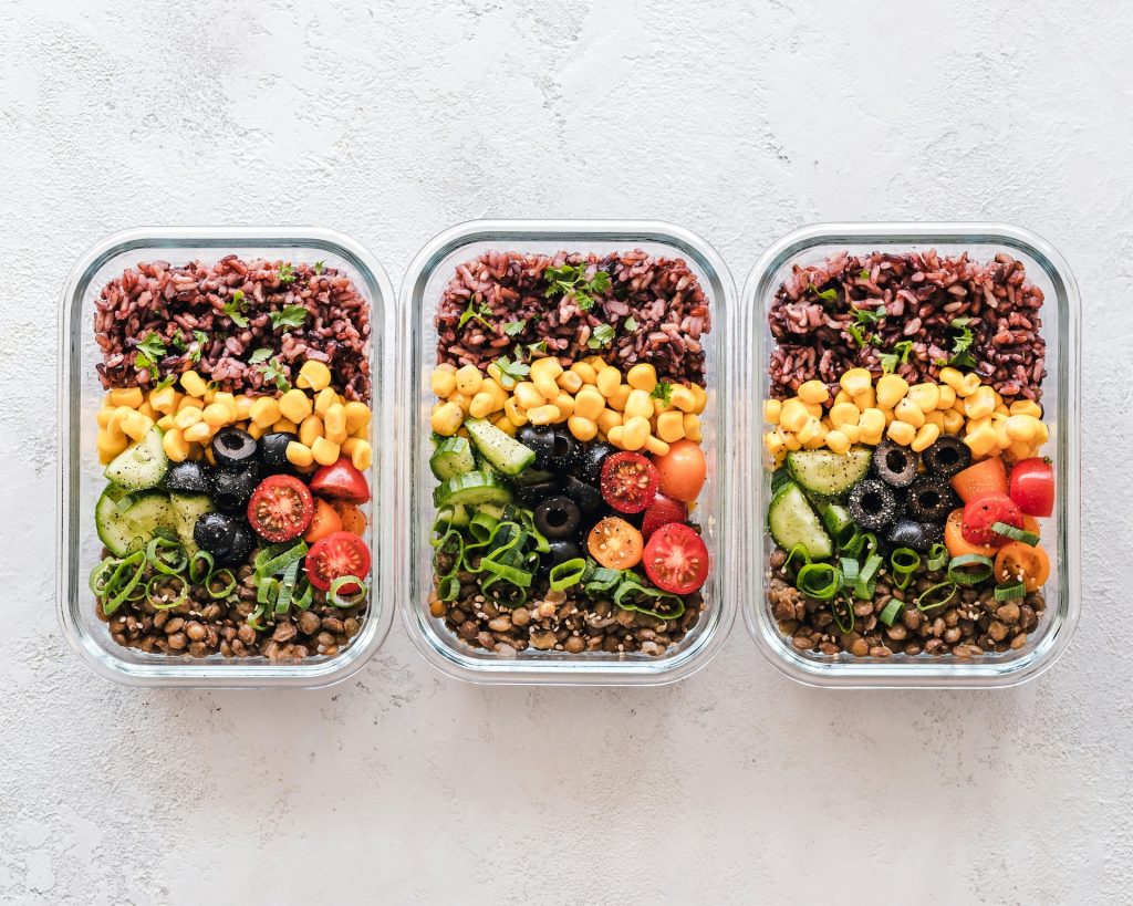 pre-packed meals in tupperware