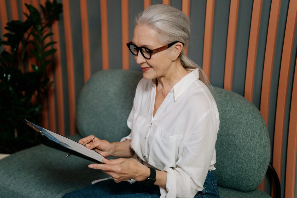 proofreader looking over resume
