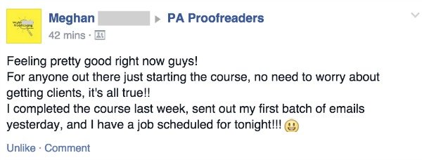 Meghan testimonial proofreading work 
