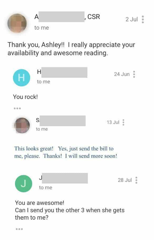 What Ashley's Clients Are Saying