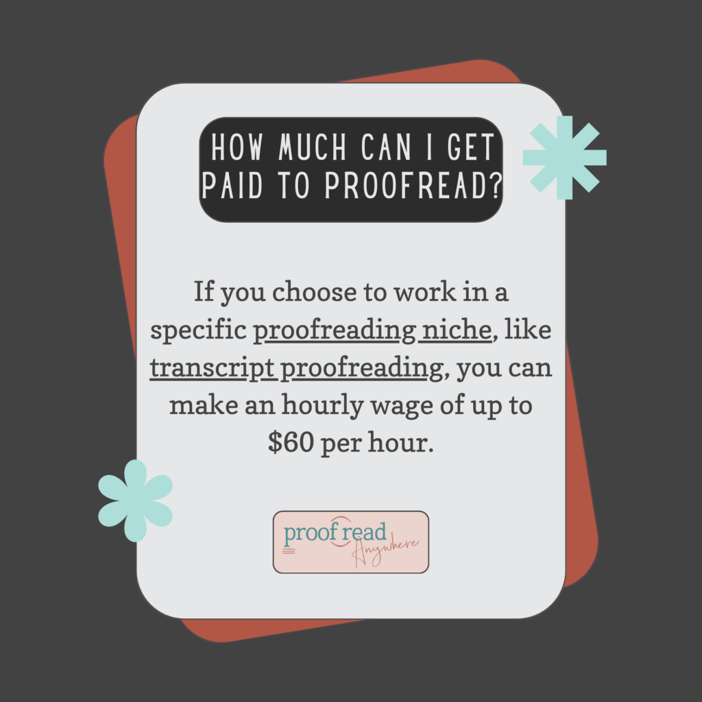 How much can I get paid to proofread?