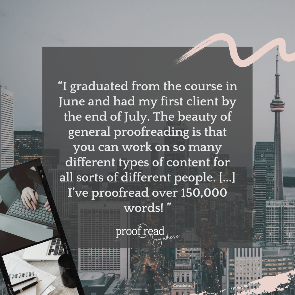 Recouping your proofreading course