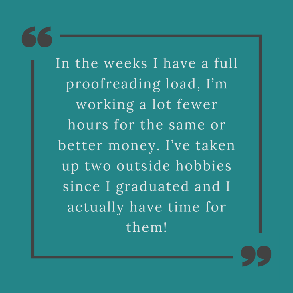 Proofreading online pays the bills