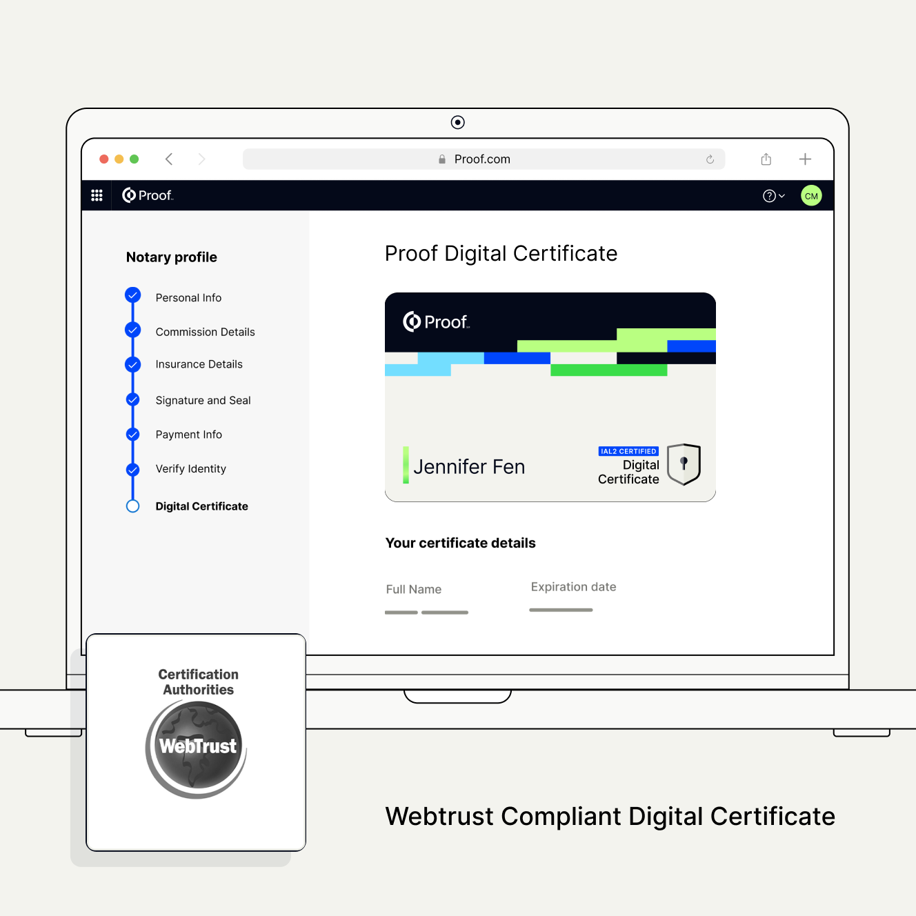 A World with High Integrity Digital Transactions: Announcing Proof Certificates