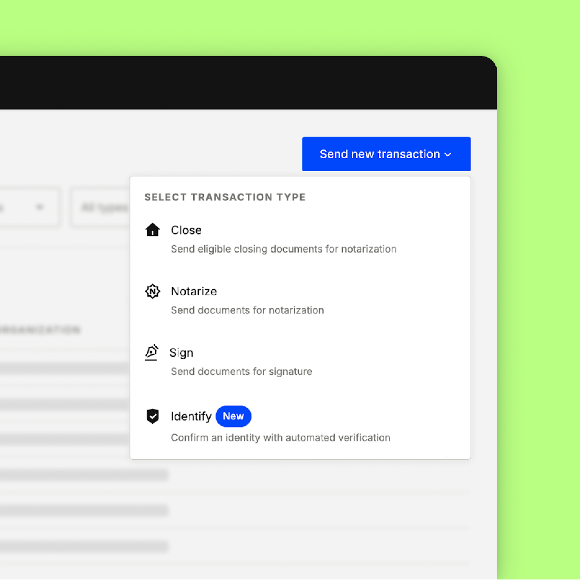 New Transaction Names Clearly Map to Opportunities on Proof
