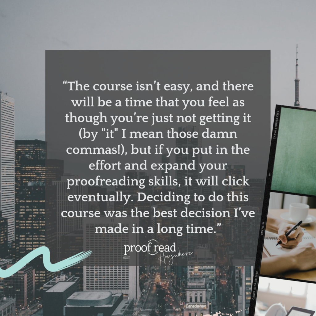 Studying hard in your proofreading course