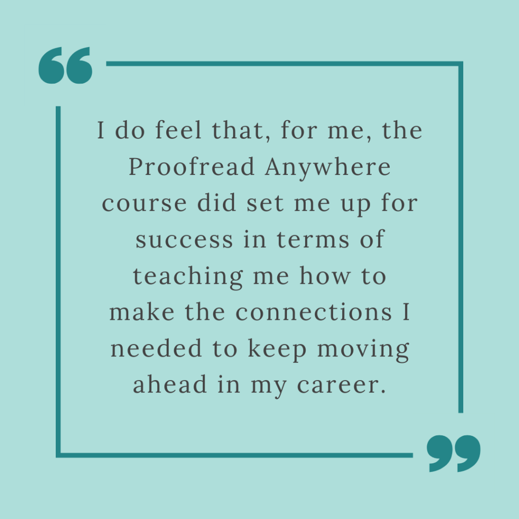proofread anywhere courses set me up for success