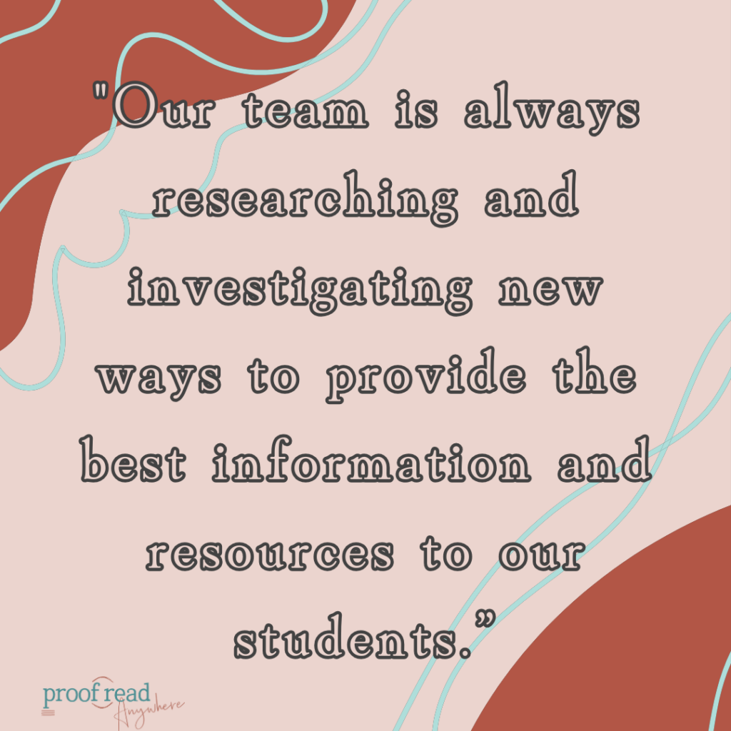 Always working to provide new resources and information
