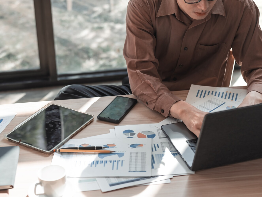person working at a desk