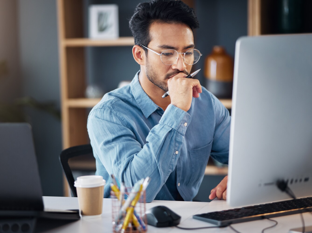 Man working at a desk