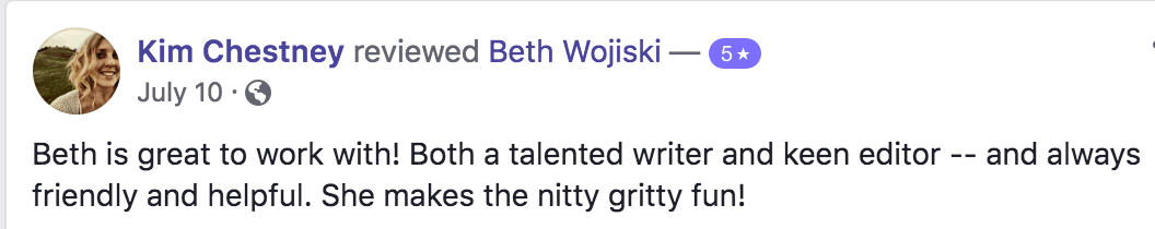 Beth got FOUR proofreading clients by speaking up at a local workshop.